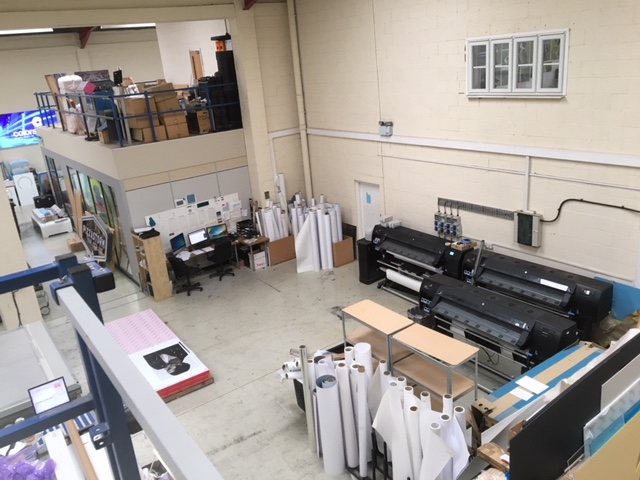 HP Latex 26500 wide format printer from above
