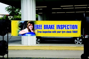 Banner offering a free brake inspection