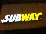 Subway Sign lit internally with LEDs