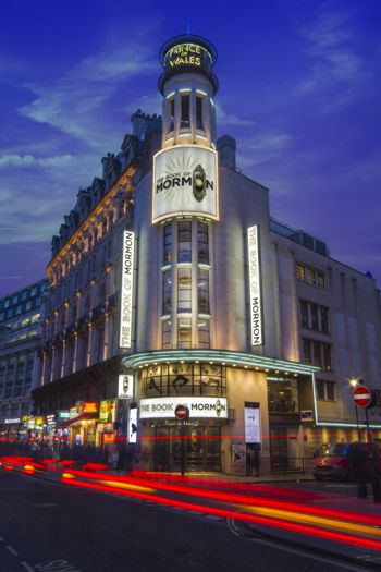 The West End's Book of Mormon lit up with Applelec LED signage