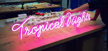 Neon Tropical nights sign