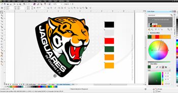 CorelDraw Colour Harmonies functionality being shown with a screen shot