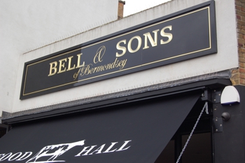 Bell and Sons goldleaf traditional sign