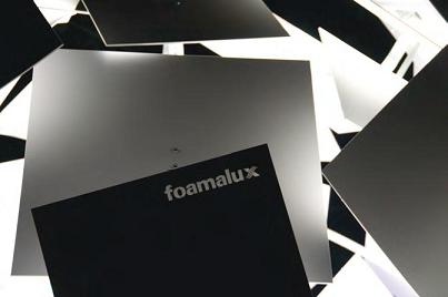 Foamalux sheets containing their logo