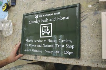 A traditional National Trust sign