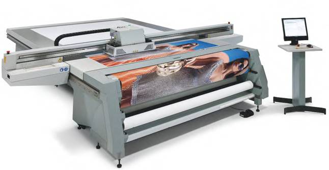 Oce Arizona 350 XT flatbed printer.