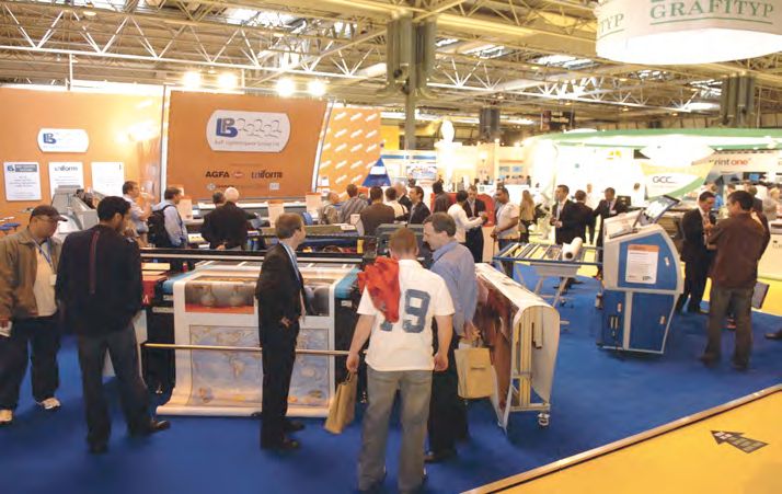 A crowded exhibition hall