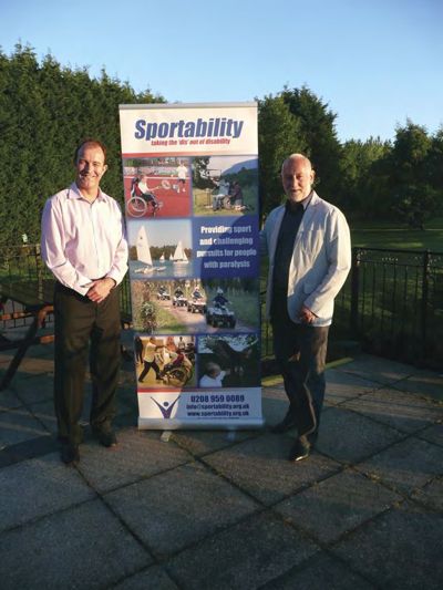 Signwaves CEO Mark Ford with Sportability Chief Executive David Heard at the 'Rookery Park Sportability Golf Classic' event.