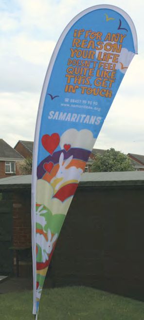 The double sided tear drop banner