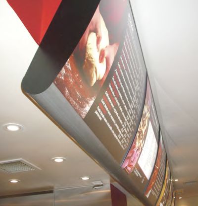 Vista’s flexible illuminated curved menu system