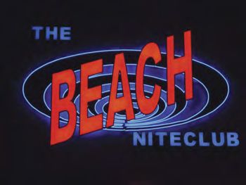 The Beach Niteclub build up face illuminated sign using blue and red LEDS, the rings are neo-flex which is an LED replacement for Neon.