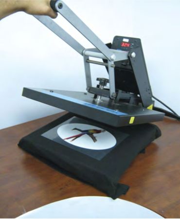 Pressing the graphic using a heat press