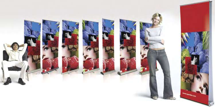 The 300 Series of Roll-Up Displays by Spandex.