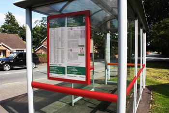 The Avenue signage at bus stop