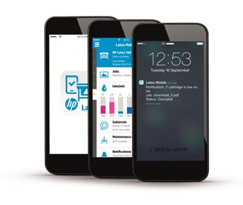 three mobile phones displaying app