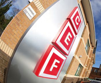 CEF Illuminated Head Office Signage with pushed through lettering and 50mm returns.