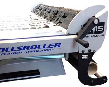 Close up of the rollsroller vinyl weeder