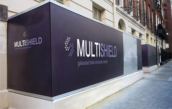 Hoardings around a building site