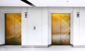 VistaMax Short Term Vinyls being used on an elevator door.