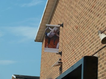 College banner installation