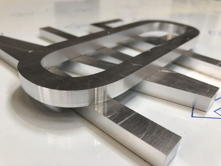 8mm thick aluminium letters