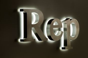 Built-up letters flush to the Perspex creates both halo and partial side illumination.