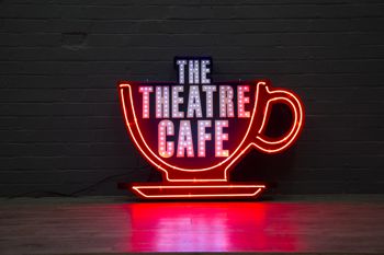 Theatre Cafe neon sign
