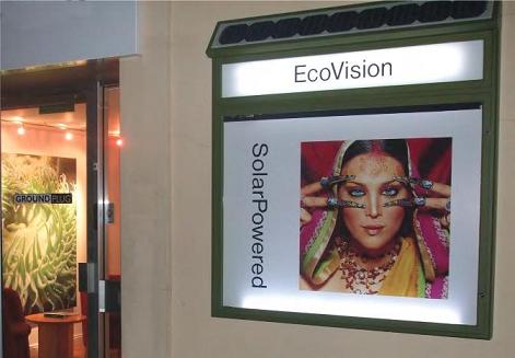 Signscape's new solar powered illuminated notice board, EcoVision, brings substantial environmental and cost savings.