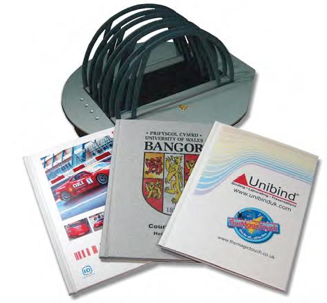 The Unibind hardback covers are compatible with most wire binders and finishing equipment.