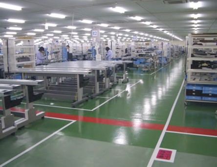 Inside the expanded Miyakoda factory.