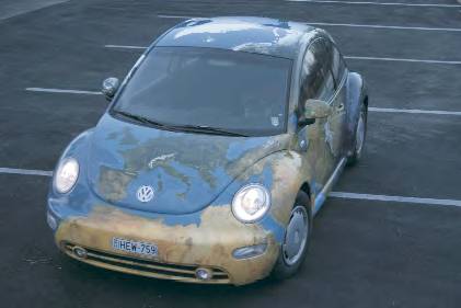 A vinyl Wrapped Volkswagen car