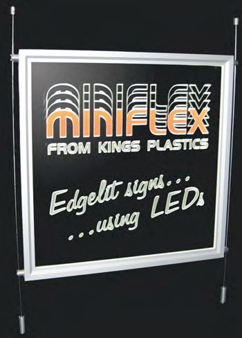 Miniflex edge lit sign