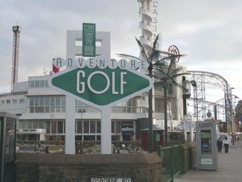 External metal signage for Blackpool Pleasure Beach.