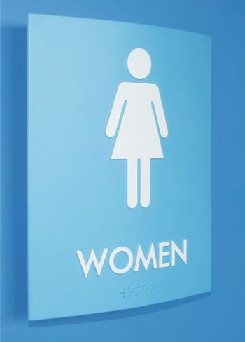 Sign for women's toilets