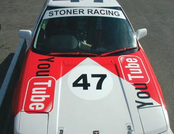 Racing car wrapped in vinyl