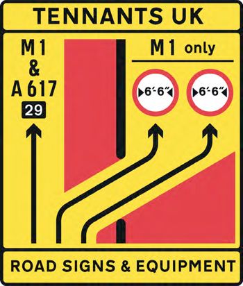 Tennants uk road sign