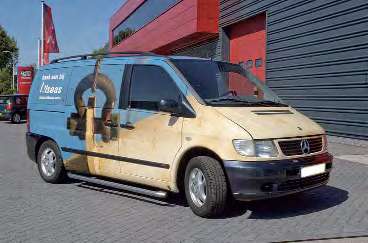 Van wrapped using 3M cast vinyl film