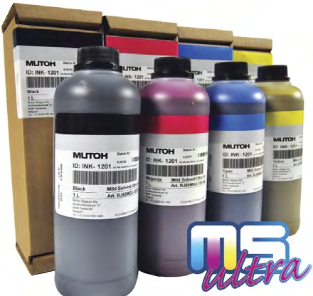 Mutoh's MS Ultra Ink bottles and cartridges