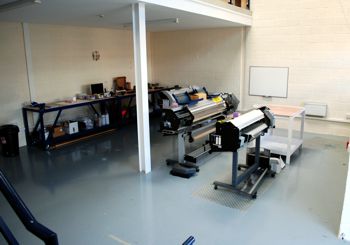 Refurbished Roland and Uniform print and cut machines, at the premises of VTS.