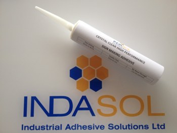 Indasol Crystal Clear adhesive in skeleton gun