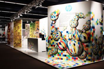 HP wall covering at exhibition