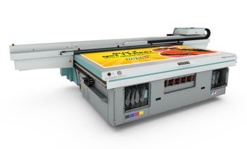 A model of the Fujifilm UV cured inkjet printer