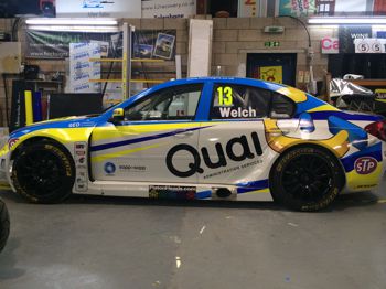A car for Welch Motorsport wrapped by Finch Signs.