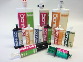 bottles and tubes of adhesives