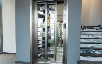 lift doors with mirrored film
