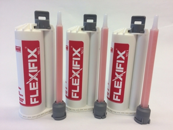 three tubes of flexifix adhesive