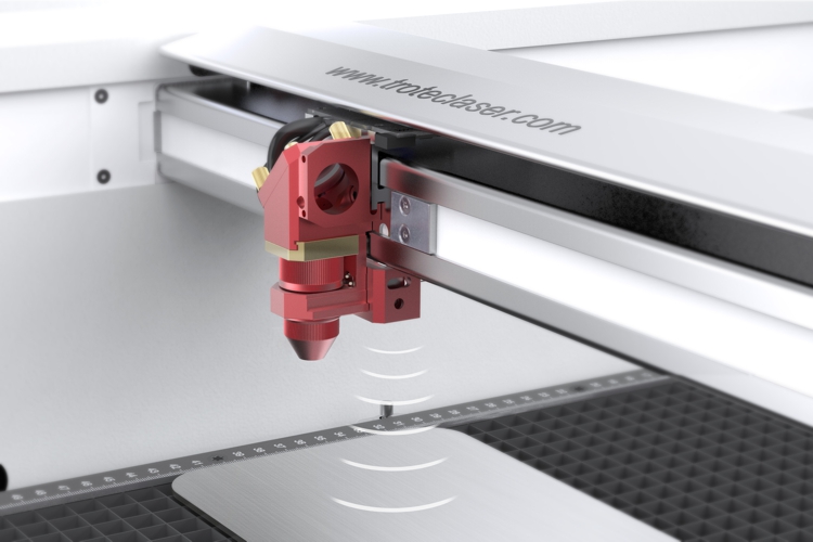 The Speedy 400 laser engraver showing the Sonar Technology