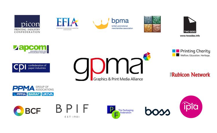 GPMA logo surrounded by the logos of it's members.