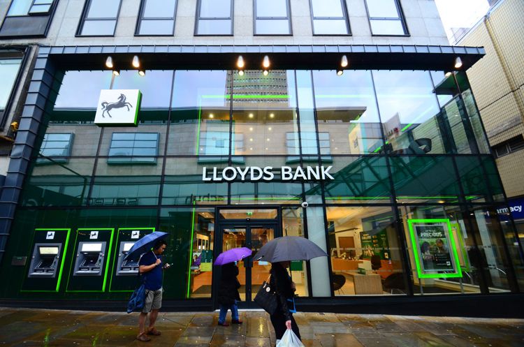 Signage at the front of Lloyds Bank