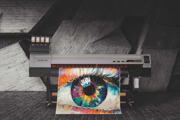 The new Mimaki UJV100-160 Roll to roll wide format printer